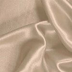 Almond Beige Silk Crêpe Satin Apparel Fabric