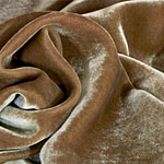 Tessuto Velluto Se/Viscosa 002 Beige per Abbigliamento
