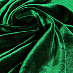 Green Silk and Viscose Velvet Fabric - 015