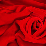 Red silk and viscose velvet for dressmaking - new tess
