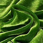 Velours de soie et viscose vert TC000020 pour habillement