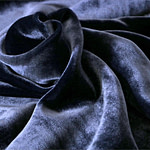 Tessuto Velluto Se/Viscosa 023 Blu per Abbigliamento