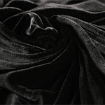 Tessuto Velluto Se/Viscosa 901 Nero per Abbigliamento