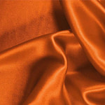 Persimmon Orange Silk Crêpe Satin Apparel Fabric