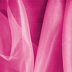 Azalea fuchsia pure silk organza fabric for dressmaking