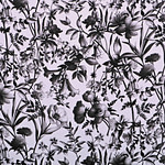 Black and White Silk Flower Fabric ST000034 - new tess