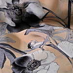 Tissu Crepe Se Viola K00805 Gris, Rose en Soie