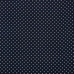Tessuto Crepe Se Omnibus Micro Pois 201102 Bianco, Blu in Seta