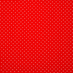 Tessuto Crepe Se Omnibus Micro Pois 201303 Bianco, Rosso in Seta