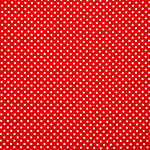 Tessuto Crepe Se Omnibus Pois 201303 Bianco, Rosso in Seta