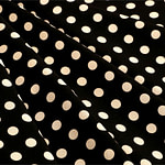 Tessuto Crepe Se Omnibus Pois 201901 Bianco, Nero in Seta