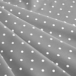 Gray, White Silk Polka Dot Fabric - Crepe Se Omnibus Micro Pois 201906
