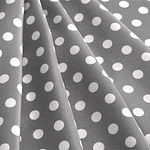 Gray, White Silk Polka Dot Fabric - Crepe Se Omnibus Pois 201906
