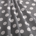 Gray, White Silk Polka Dot Fabric - Crepe Se Ominibus Maxi Pois 201906