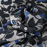 Tessuto Georgette Se Fiore Anni 70 ST000213 per Abbigliamento