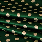 Tissu Raso Se Omnibus Pois 201604 Blanc, Vert en Soie
