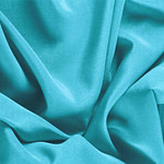 Tissu Couture Crêpe de Chine Bleu vague en Soie