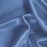 Tissu Couture Satin stretch Bleu temporal en Soie, Stretch