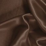 Tissu Couture Satin stretch Marron cacao en Soie, Stretch