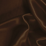 Tissu Couture Satin stretch Marron chocolat en Soie, Stretch