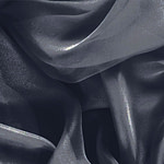 Anthracite Gray Silk Chiffon Apparel Fabric