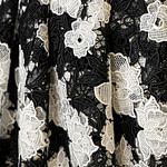Black and white macramé lace fabric | new tess