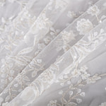 Embroidered tulle with flowers and beads | new tes bridal fabrics