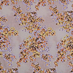 Orange, Yellow Flowers Woven Fabric - Jacquard Coupe' 003