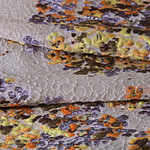 Orange, Yellow Flowers Woven Fabric - Jacquard Coupe' 003
