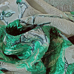 Tessuto Jacquard Coupe' 001 Verde per Abbigliamento