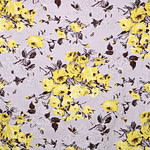 Yellow Flowers Woven Fabric - Jacquard Coupe' 002