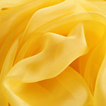 Sun Yellow Silk Chiffon Apparel Fabric