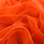 Tissu Couture Chiffon Orange corail en Soie