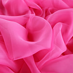 Petunia fuchsia silk chiffon ady fabric for dressmaking