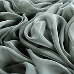 Army green chiffon fabric in pure silk | new tess