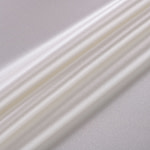 Ivory white crêpe back satin fabric in pure silk | new tess
