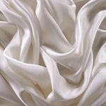 Ivory white crêpe back satin fabric in pure silk | new tess
