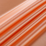 Apricot orange crêpe back satin fabric in pure silk | new tess