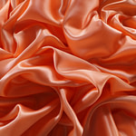 Apricot orange crêpe back satin fabric in pure silk | new tess