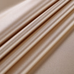 Almond beige crêpe back satin fabric in pure silk | new tess