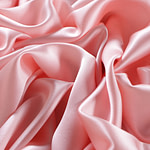 Quartz pink crêpe back satin fabric in pure silk | new tess