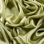 Tessuto Crepe Satin Lime per Abbigliamento