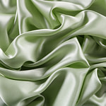 Apple green crêpe back satin fabric in pure silk | new tess