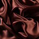 Walnut brown crêpe back satin fabric in pure silk | new tess
