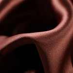 Walnut brown crêpe back satin fabric in pure silk | new tess
