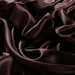 Dark brown crêpe back satin fabric in pure silk | new tess