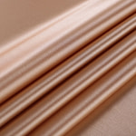Biscuit beige crêpe back satin fabric in pure silk | new tess