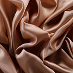Biscuit beige crêpe back satin fabric in pure silk | new tess