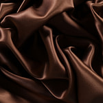 Cigar brown crêpe back satin fabric in pure silk | new tess