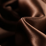 Cigar brown crêpe back satin fabric in pure silk | new tess